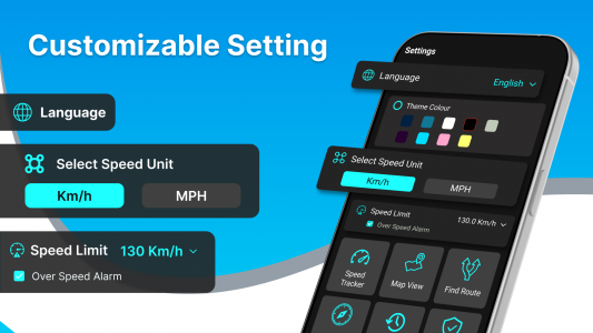 اسکرین شات برنامه Speedometer GPS HUD - Odometer 8