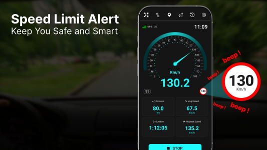 اسکرین شات برنامه Speedometer GPS HUD - Odometer 7