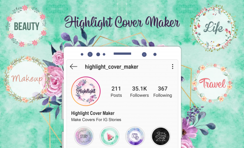 اسکرین شات برنامه Highlight Cover Maker of Story 1