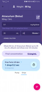 اسکرین شات 1 برنامه Infusions PRO Calculator