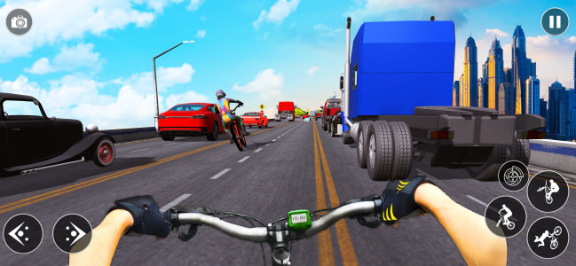 اسکرین شات 3 بازی Crazy Traffic Bicycle Rider 3D