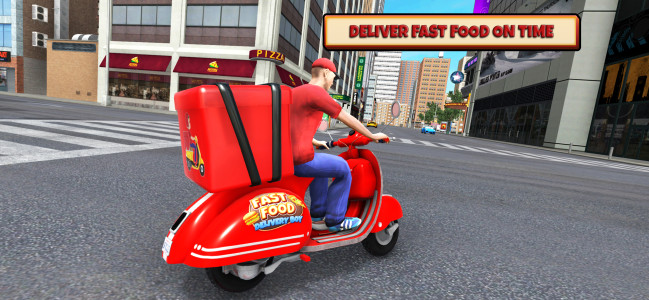 اسکرین شات 3 بازی Fast Food Delivery Bike Game