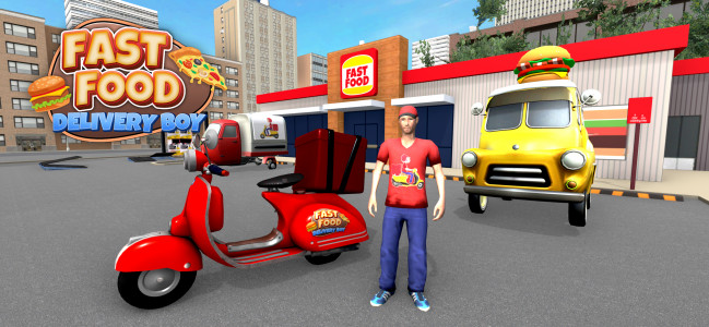 اسکرین شات بازی Fast Food Delivery Bike Game 1