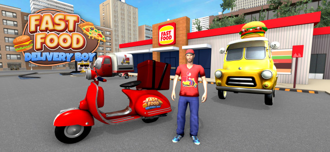 اسکرین شات 1 بازی Fast Food Delivery Bike Game