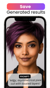 اسکرین شات 6 برنامه Try Hairstyles-AI Change Color