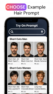 اسکرین شات 2 برنامه Try Hairstyles-AI Change Color