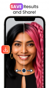 اسکرین شات 4 برنامه Try Hairstyles-AI Change Color
