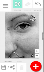 اسکرین شات 2 برنامه Piercing Photo Editor