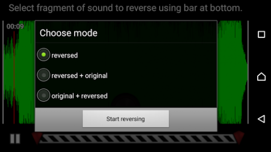 اسکرین شات برنامه Reverse Sound: talk backwards 4