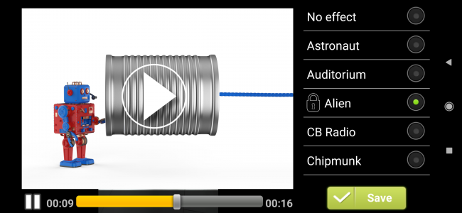 اسکرین شات برنامه Video Voice Changer FX 1