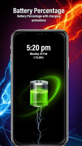 اسکرین شات 4 برنامه Battery Charging Animation 3D