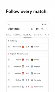 اسکرین شات 1 برنامه FotMob - Soccer Live Scores