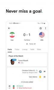 اسکرین شات برنامه FotMob - Soccer Live Scores 3