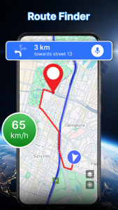 اسکرین شات 2 برنامه GPS Route Map Navigation
