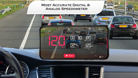 اسکرین شات برنامه GPS Speedometer- Speed Tracker 1