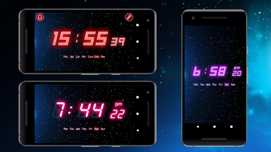 اسکرین شات برنامه Alarm Clock Neon 3