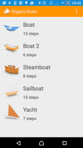 اسکرین شات برنامه Oirgami Boats Instructions 3D 6