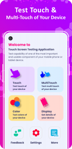 اسکرین شات 1 برنامه Touch Screen Test - Multi-Touc