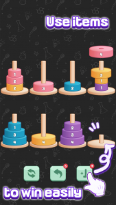 اسکرین شات بازی Tower of Hanoi Sort 6