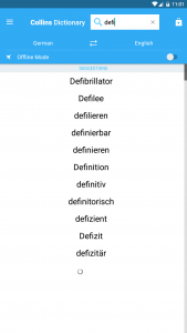اسکرین شات برنامه German Dictionary and Grammar 2
