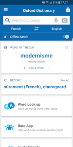 اسکرین شات برنامه Oxford French Dictionary 3
