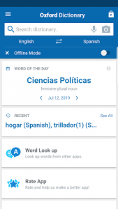 اسکرین شات برنامه Oxford Spanish Dictionary 5
