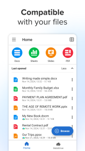 اسکرین شات 7 برنامه MobiOffice: Word, Sheets, PDF
