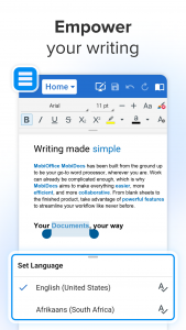 اسکرین شات 3 برنامه MobiOffice: Word, Sheets, PDF