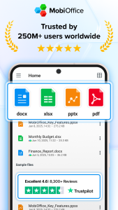 اسکرین شات 1 برنامه MobiOffice: Word, Sheets, PDF
