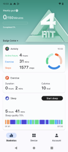 اسکرین شات 1 برنامه Mobvoi Health