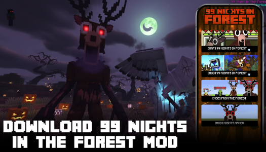 اسکرین شات 2 برنامه 99 Nights in Forest for MCPE