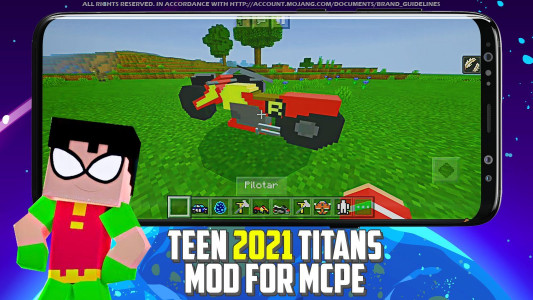 اسکرین شات برنامه 3D Skins Teen Titans For Mcpe 5