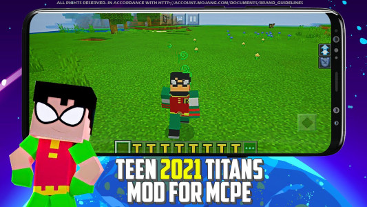 اسکرین شات برنامه 3D Skins Teen Titans For Mcpe 6