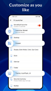 اسکرین شات 6 برنامه X Launcher - Model x launcher