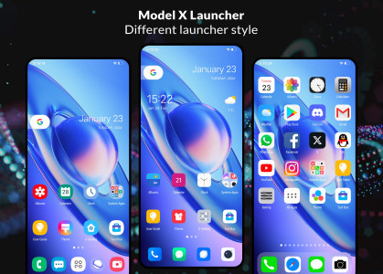 اسکرین شات 1 برنامه X Launcher - Model x launcher