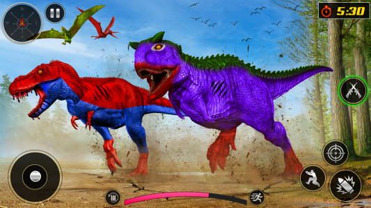 اسکرین شات برنامه Wild Dinosaur 3D Hunting games 3
