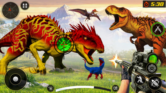 اسکرین شات برنامه Wild Dinosaur 3D Hunting games 2