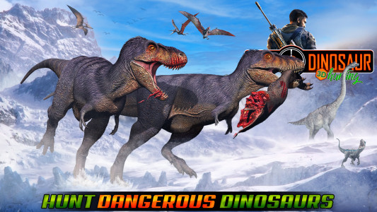 اسکرین شات برنامه Wild Dinosaur 3D Hunting games 1