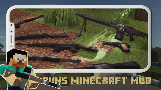 اسکرین شات برنامه Guns For Minecraft Mod 1