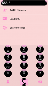 اسکرین شات برنامه Dialer Theme Ribbon PinkPastel 3