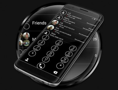 اسکرین شات برنامه Dialer Theme Circle BW drupe 7