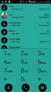 اسکرین شات برنامه Unpub Dialer theme Flat Aqua 2