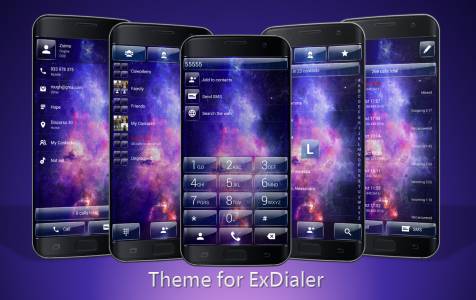 اسکرین شات برنامه Dialer Theme GlassGalaxy drupe 1