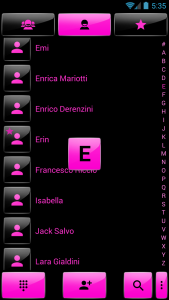 اسکرین شات برنامه Dialer Theme Gloss Black Pink 3