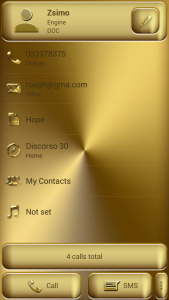 اسکرین شات برنامه Dialer Theme Solid Gold drupe 4