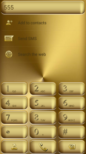 اسکرین شات برنامه Dialer Theme Solid Gold drupe 2
