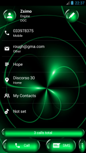 اسکرین شات برنامه Dialer Theme Spheres Green 5