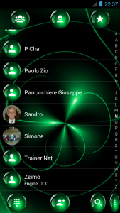 اسکرین شات برنامه Dialer Theme Spheres Green 4