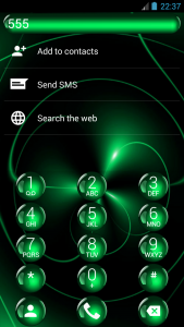 اسکرین شات برنامه Dialer Theme Spheres Green 3