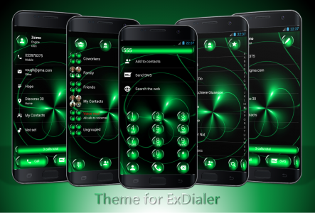 اسکرین شات برنامه Dialer Theme Spheres Green 1
